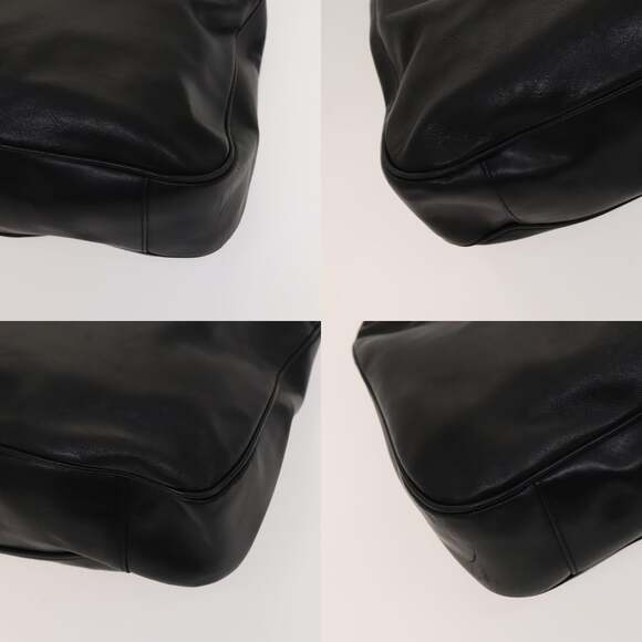 GUCCI Bamboo Hand Bag Leather Black Gold 001 2058 1577 0 - Picture 10 of 12